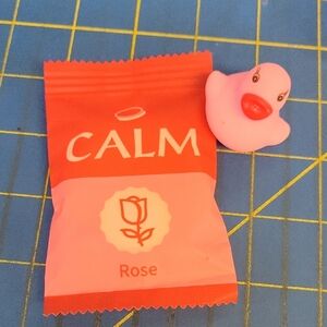 Pink Rubber Duck & Calm Rose Shower Tablet Packaging New Sealed Set